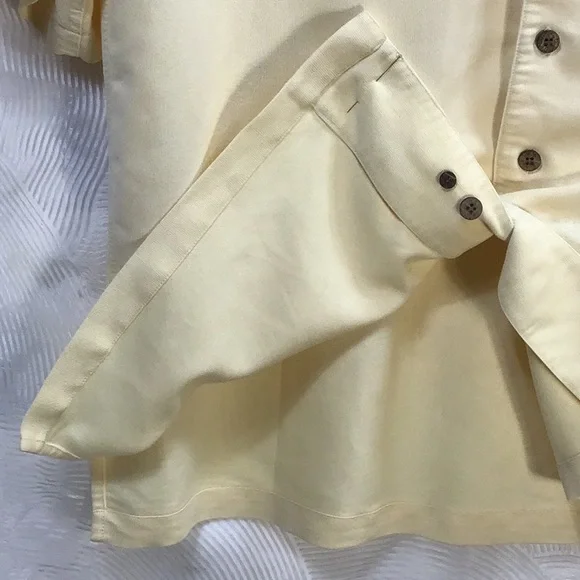 VTG 🌵Canyon Creek Lemon Cream Rayon Blend Short Sleeve Sz.L - Picture 5 of 6